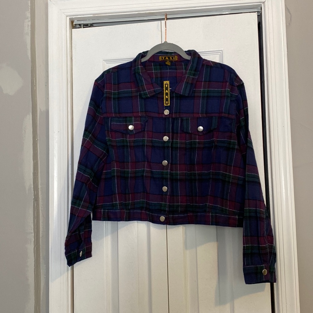 Taxi Plaid Crop Jacket